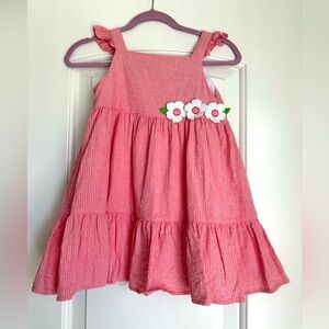 Florence Eiseman Pink Kids Dress with Floral Accents